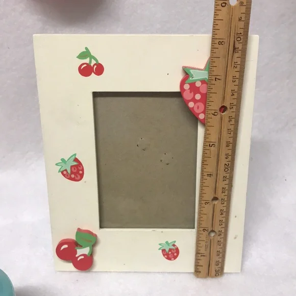 CHERRY 3 Piece decor Frame votive candle clock vintage 1990s - Picture 5 of 13